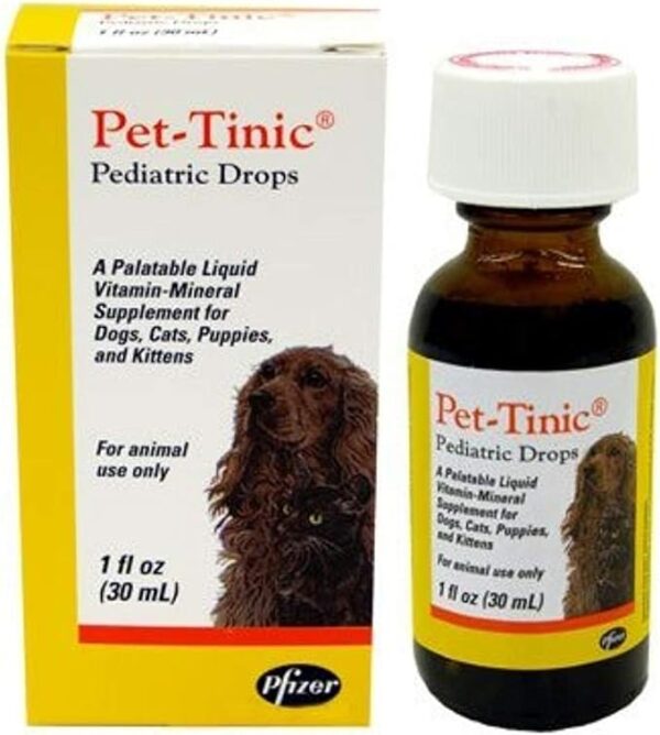 Pet-Tinic Pediatric Drops for Dogs, Cats, Puppies and Kittens, 1 oz. (30 ml) by Unknown