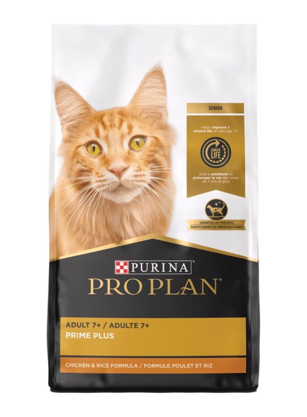 Pro Plan PRIME PLUS Adult 7+ Chicken & Rice Formula Dry Cat Food